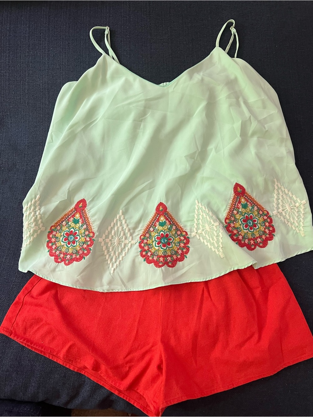Women’s Romper with embroidery detail medium